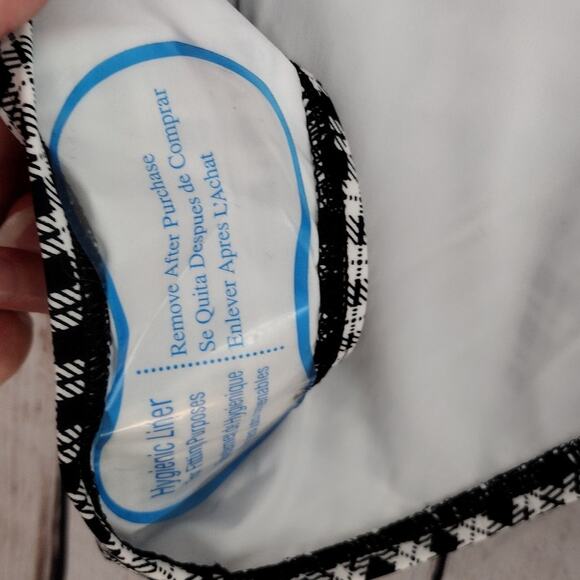 Skinny Dippers Miracle Suit NEW Black White Plaid Corset Two Piece Swim Large - Picture 6 of 16